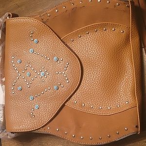 TAN TOURQUOISE CROSSBODY POCKETBOOK